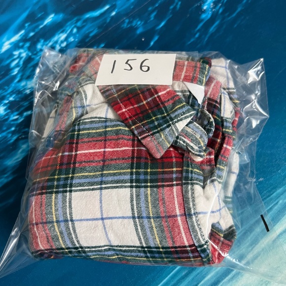 ☀️Time and Tru Red, White & Black Plaid Button-Down Shirt Long Sleeve Flannel - Picture 11 of 11